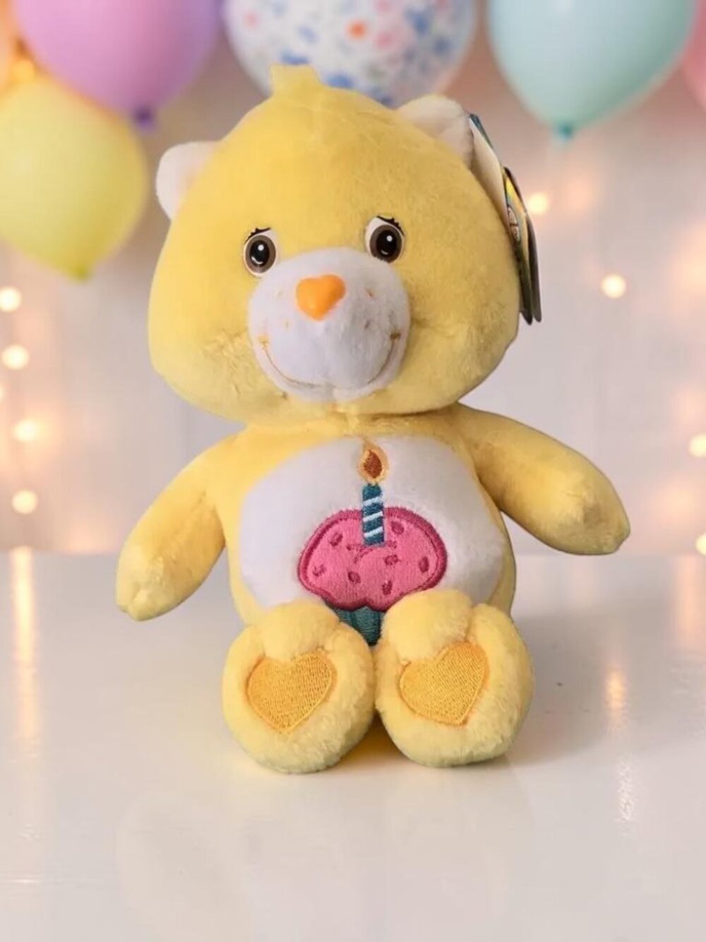 2003 Care Bears Birthday Bear Collector's Edition 8" Plush Stuffed Toy Cupcake